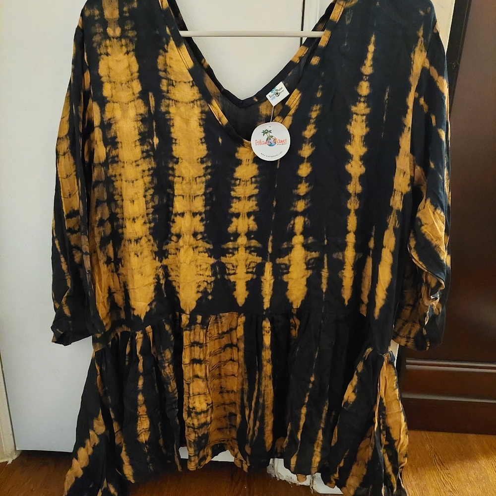 Tie Dye bathingsuit cover up or top one size